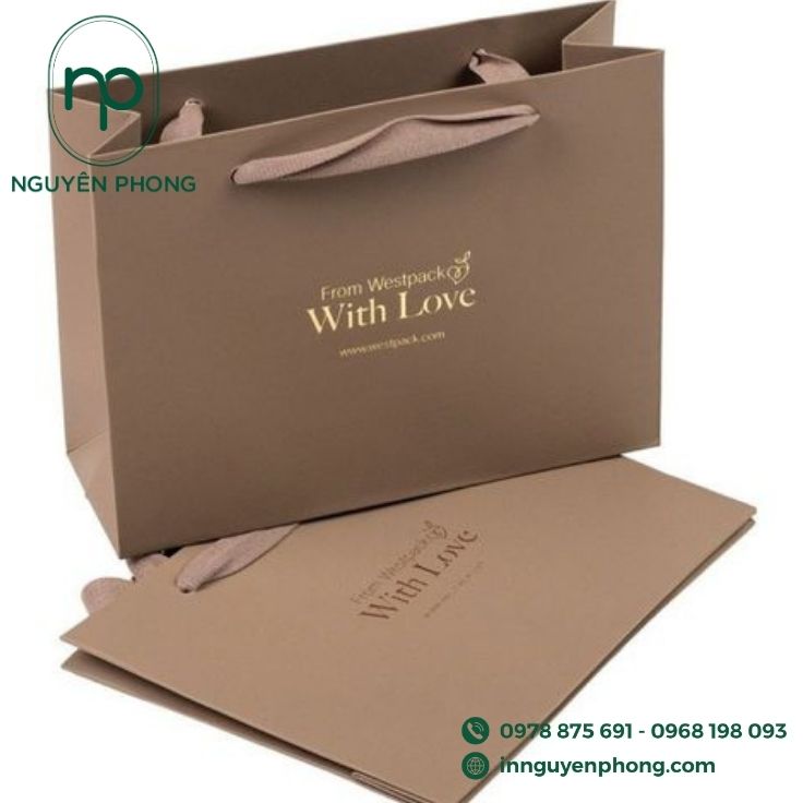 Mẫu túi giấy ép kim đơn giản 